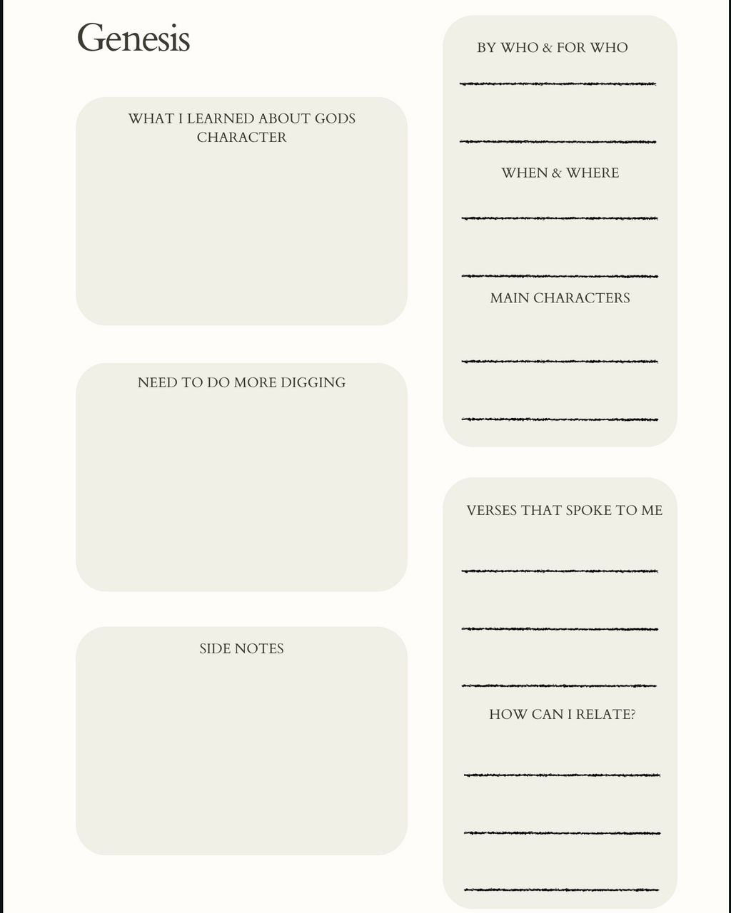 A Printable Bible Journal