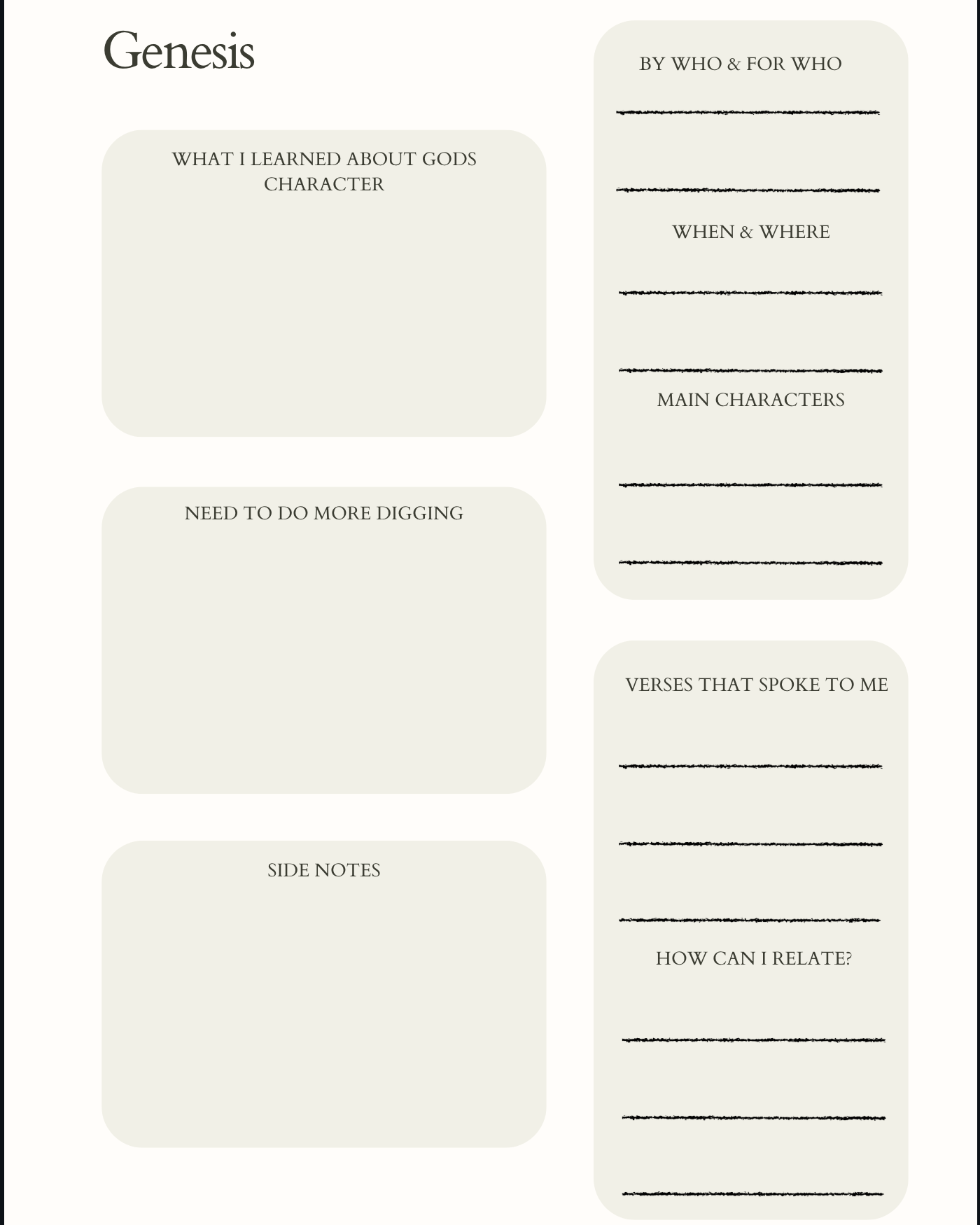 A Printable Bible Journal